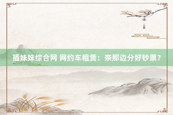 插妹妹综合网 网约车租赁：奈那边分好钞票？