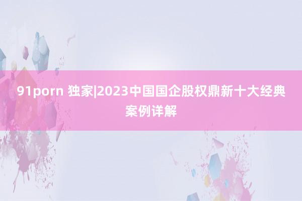 91porn 独家|2023中国国企股权鼎新十大经典案例详解