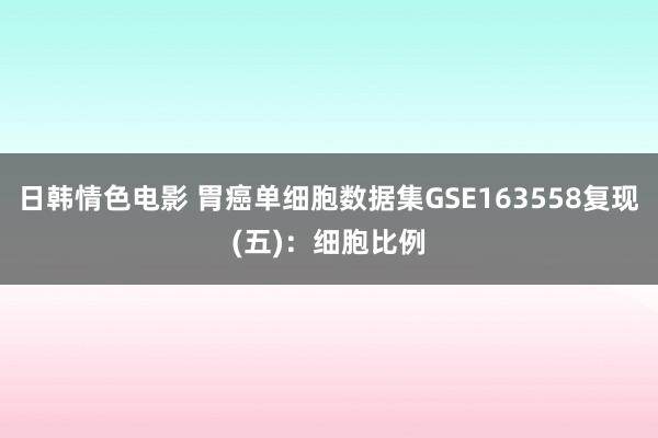 日韩情色电影 胃癌单细胞数据集GSE163558复现(五)：细胞比例