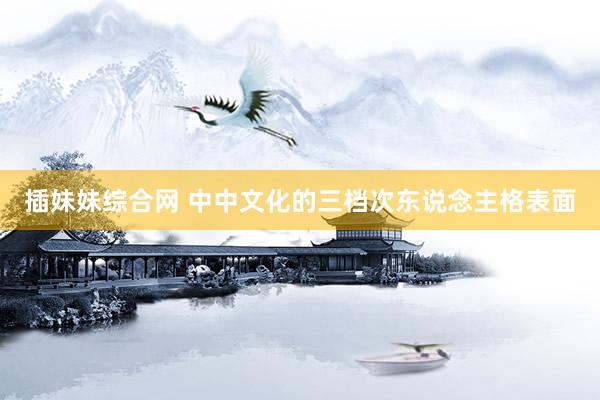 插妹妹综合网 中中文化的三档次东说念主格表面